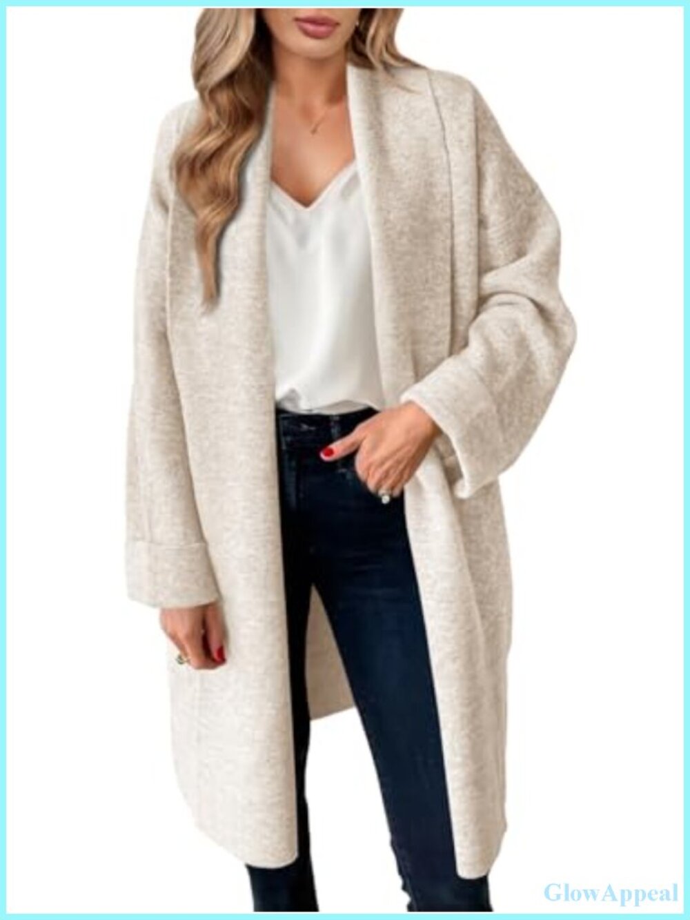 Chunky Knit Open Front Long Cardigan Sweater Coatigan Oversized